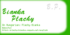 bianka plachy business card